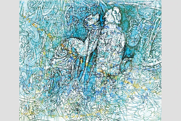 Flachdruck Aquarell, Unikat 6, 29 x 24 cm, 2010